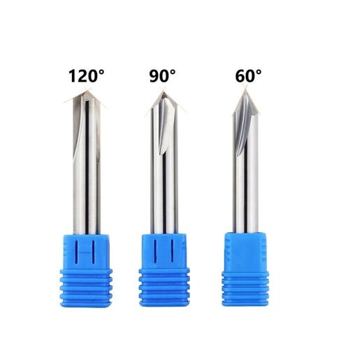 التنغستن الصلبة carbide carbide bit bit chamfer الطحن للنحاس الألومنيوم 60 90 120 درجة 1pcs (5 مم (120 درجة)) in Saudi Arabia