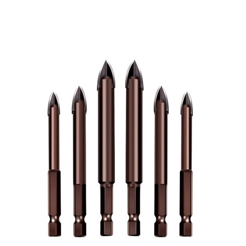 Cross Hex Tile Drill Bits Glass Ceramic Concrete Hole Opener 4 Carbide Tip Spear Drill Bit 1Pcs(6mm) in Saudi Arabia