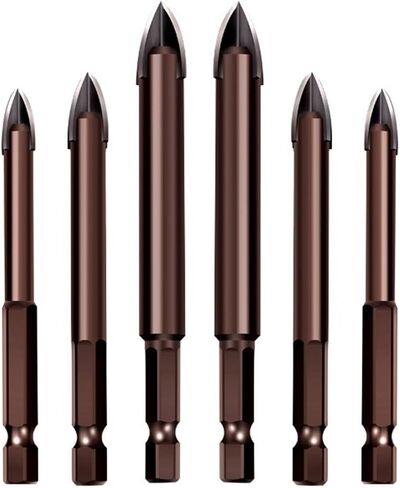 Cross Hex Tile Drill Bits Glass Ceramic Concrete Hole Opener 4 Carbide Tip Spear Drill Bit 1Pcs(6mm) in Saudi Arabia