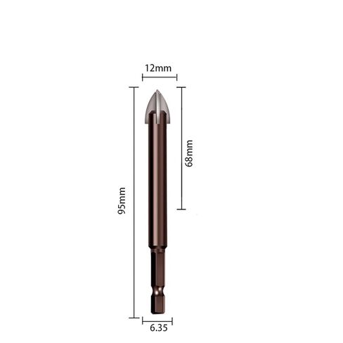 Cross Hex Tile Drill Bits Glass Ceramic Concrete Hole Opener 4 Carbide Tip Spear Drill Bit 1Pcs(6mm) in Saudi Arabia