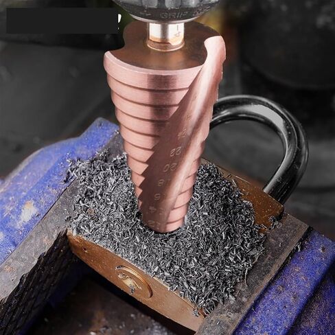 4-12mm 4-20mm 4-32mm 4-22mm 5-23mmHSS Straight Groove Step Drill Bit Coated Metal Hole Core Drilling Tools 1Pcs(Hexagon Shank 5-23) in Saudi Arabia