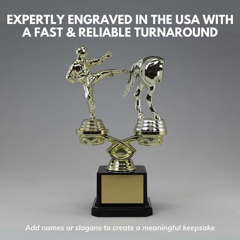 Trophy Outlet Kick Butt Trophy – 8.5" Custom Engraved Funny Award for Boss, Coworker, Friend or Partner | Appreciation or Gag Gift for Work, Retirement, or Celebration in Saudi Arabia