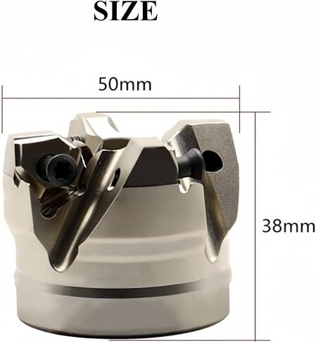 Face Mill 0.87" x 2" x 1-1/2" Fast Feed Milling Cutter 90° Surface Milling Cutter 4 Flutes for Heavy Cutting in Saudi Arabia