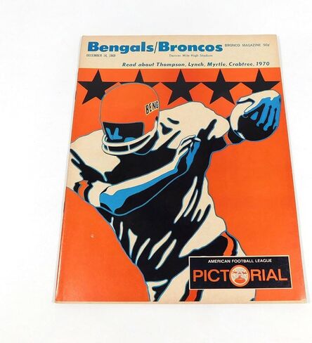 1969 Cincinnati Bengals في برنامج Denver Broncos AFL Football Program 12-14-69-برامج اتحاد كرة القدم الأميركي in Saudi Arabia