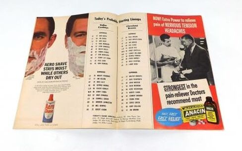 1965 Cleveland Browns في برنامج Dallas Cowboys NFL Football Program 11-21-65-برامج اتحاد كرة القدم الأميركي in Saudi Arabia