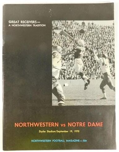 1970 Notre Dame في برنامج Northwestern College لكرة القدم 9/19/70 - برامج الكلية in Saudi Arabia