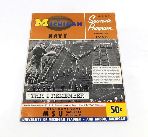 1963 at Michigan College Football Program 10-5-63 - College Programs in Saudi Arabia