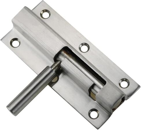 304 Stainless Steel Open Bolt Door Buckle Wooden Door Bolt Door Lock Buckle Thickened Old-Fashioned Door Latch 1Pcs(Brushed Finish R) in Kuwait