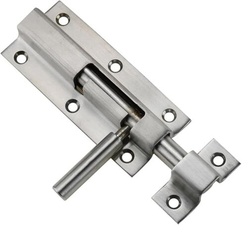 304 Stainless Steel Open Bolt Door Buckle Wooden Door Bolt Door Lock Buckle Thickened Old-Fashioned Door Latch 1Pcs(Brushed Finish R) in Kuwait