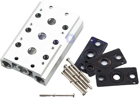 4V110-M5 4V120 3V110 Series Series Solenoid Valve Mifond 100m-11f/12F/13F/14F/15F Station Base Base مع تجهيزات براغي الحشوات (100m-11f ، من أجل 3V) in Saudi Arabia