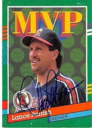 تذكارات رياضية مستودع توقيعه 366112 لانس باريش بطاقة البيسبول موقعة - 1991 Donruss -388 MVP in Saudi Arabia