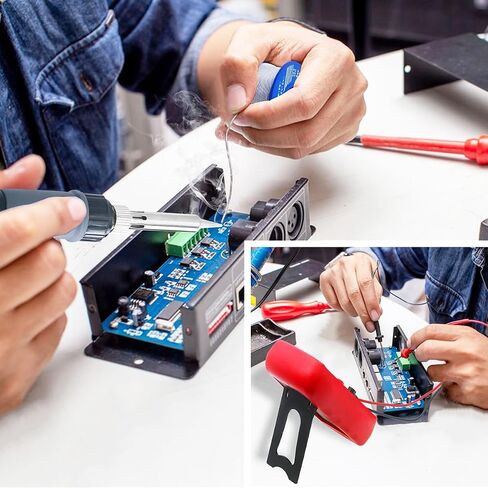 Soldering Iron Kit, 100W High-Power LCD Digital Soldering Iron, Circuit Board Repair Soldering Kit with Magnifying Glass Helping Hands, Adjustable Temperature Solder Welding Tools in Saudi Arabia