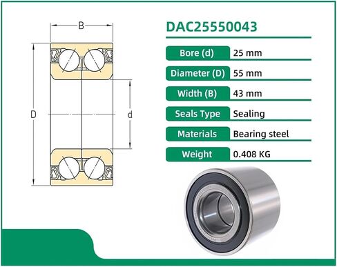 DAC25550043 25x555x43 713631080 KH10077 PM201007 201407 7701210004 محور محور محور محمل عجلة محمل in Saudi Arabia