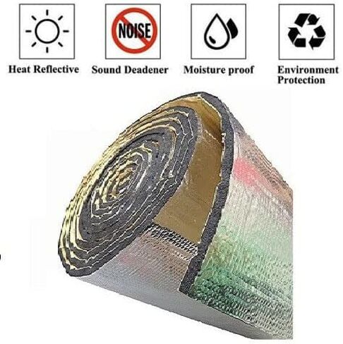 20 Ft Silver Self-Adhesive Reflective Foam Heat Wrap Shield Barrier Tape 6" in Saudi Arabia