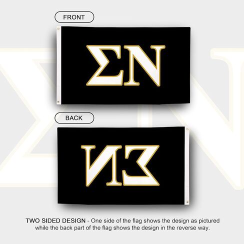 Desert Cactus Sigma Nu Fraternity Flag - Lanner اليونانية ، 3 × 5 أقدام كبيرة - للديكور والأحداث وعرض Sig Nu Pride (رسالة) in Saudi Arabia