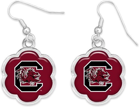 South Carolina Gamecocks Hazel Silver Earrings Jewelry Gift USC in Saudi Arabia