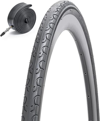 700x28C (28-622) Bike Tire 700C Bicycle Tire and 700x25/32C FV48mm Presta Valve Bike Tube Suitable for 700x27C 700 x 28C 700x29C Road/City Folding Replacement Bike Tire (Single) in Saudi Arabia
