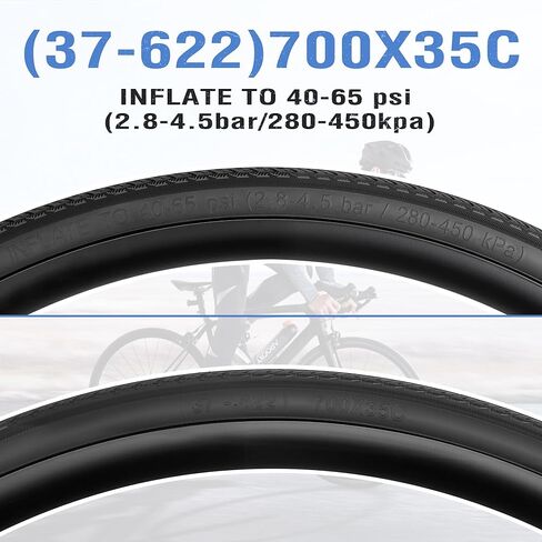 2 عبوة 700x28/32/35C مجموعة إطارات الدراجات على الطريق ، إطارات قابلة للطي مع Presta Valve FV48 أنابيب وإطارات داخلية ، مناسبة للدراجات على الطرق 、 دراجات المدينة 、 جولة دراجة الدراجة للدراجات in Kuwait