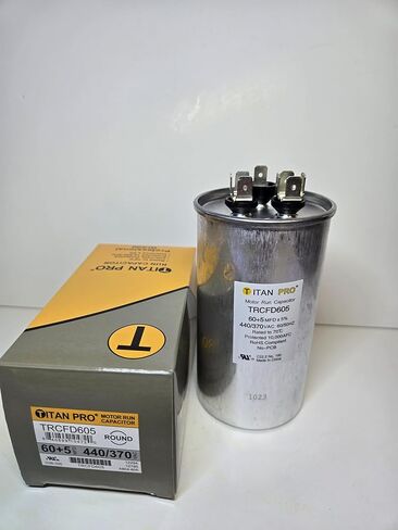 Titan PRO TRCFD605 60/5 HVAC Round Dual Motor Run Capacitor. 60+5 MFD/UF 440/370 Volts A/C AIR Conditioner Packard in Saudi Arabia