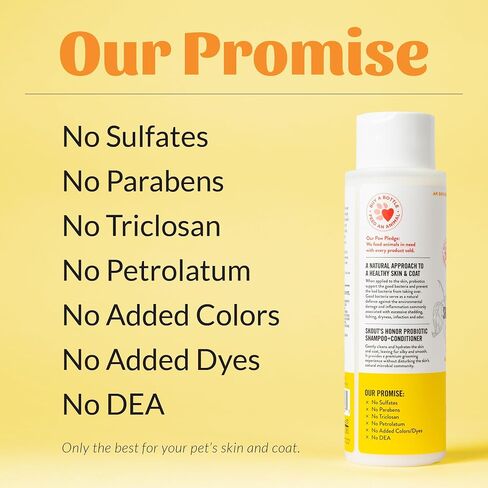 SKOUT'S HONOR: Cat Probiotic Shampoo + Conditioner for a Healthier Skin and Coat - Honeysuckle, 16 oz. in Kuwait