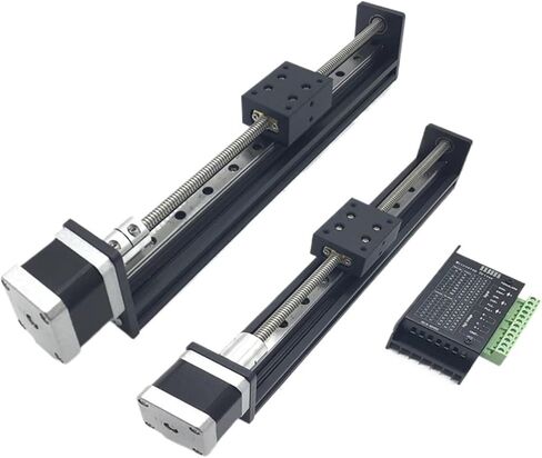 Mini Precision T-type Sliding Table 50 ~ 400mm Stroke 4/8mm Pitch Self Lock Table مع NEMA17 Stepper Motor TB6600 Drive (8 Pitch-150mm) in Kuwait