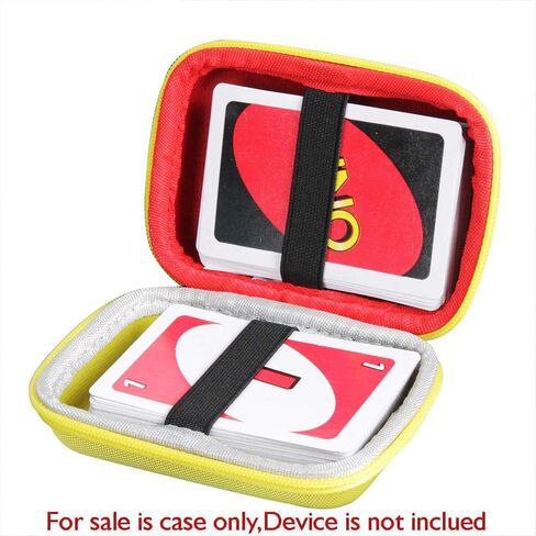 Anleo Hard Travel Case for Mattel UNO Classic Card Game(Only Case) (Yellow+Red) in Saudi Arabia