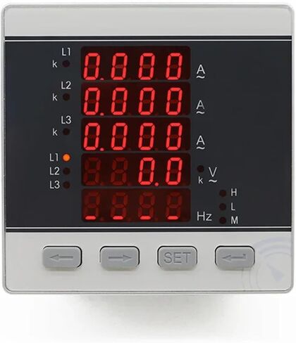 Three Phase Voltage Current and Frequency LED Digital Meter (L-L) (L-N) with Transformer 3Pcs(Meter with 100A CT) in Saudi Arabia