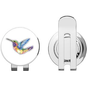 Watercolor Hummingbird Golf Hat Clip with Magnetic Ball Marker in Kuwait