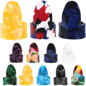 12Pcs Guitar Finger Picks Set, Bass Finger Picks Accessories for Guitar Banjos Harp Bass Plectrum in Kuwait