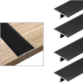 4Pcs Aluminum T-Molding Floor Transition Strip - 3.93ft x 0.8in for Joining Floor Gaps and Thresholds, Versatile Trim for Door Thresholds(Grey) in Kuwait