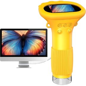 T Takmly Digital Microscope Camera Camera محمولة مكونة مكونة باليد مع الضوء ، مكونة من شاشة USB 2.0 بوصة للبالغين البالغين ، 200W بكسل ، تكبير 1000X ، متوافق مع Windows ، Mac OS in Kuwait