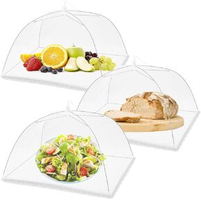 (6 Pack) Pop-Up Outside Picnic Mesh Food Covers Tent Umbrella for Outdoors and Camping Food Net Cover Keep out Flies Mosquitoes Ideal for Parties BBQ, Reusable and Collapsible 17 x 17inches in Saudi Arabia