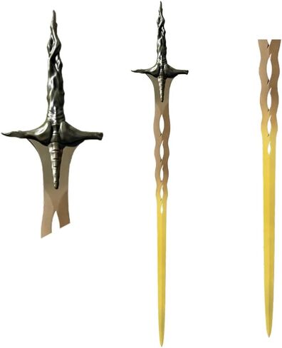 حلقة Elden المصنوعة يدويًا Sacred Relic Sword نسخة طبق الأصل - 44.5 بوصة من الفولاذ المقاوم للصدأ عالية الكربون - سلاح Cosplay الخيالي ، ديكور RPG ، هدية لعشاق السيف in Kuwait