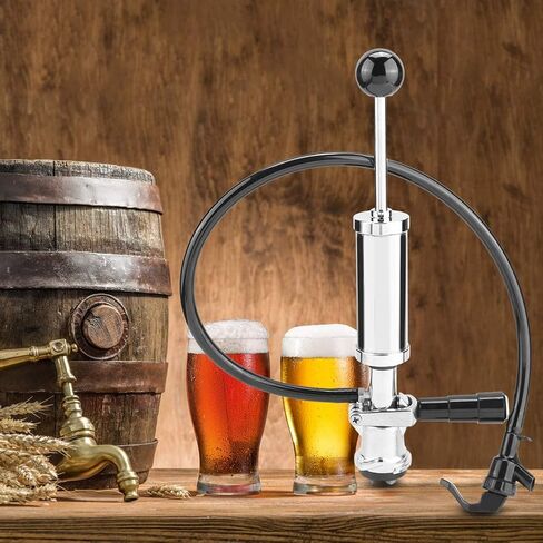 4 in Draft Beer Picnic Tap Beer Keg Tap Pump, Tap Party Pump Keg Tap Pump Beer Keg Tap Pump Party Pump Heavy Duty Beer Keg Tap Pump (S-Shaped) (D) in Saudi Arabia