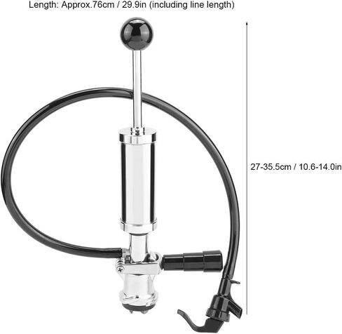 4 in Draft Beer Picnic Tap Beer Keg Tap Pump, Tap Party Pump Keg Tap Pump Beer Keg Tap Pump Party Pump Heavy Duty Beer Keg Tap Pump (S-Shaped) (D) in Saudi Arabia