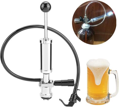 4 in Draft Beer Picnic Tap Beer Keg Tap Pump, Tap Party Pump Keg Tap Pump Beer Keg Tap Pump Party Pump Heavy Duty Beer Keg Tap Pump (S-Shaped) (D) in Saudi Arabia