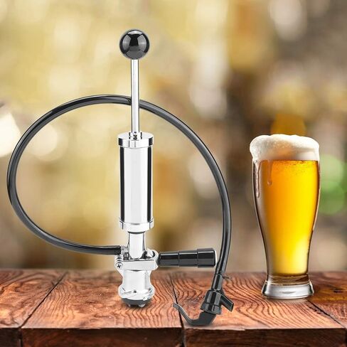 4 in Draft Beer Picnic Tap Beer Keg Tap Pump, Tap Party Pump Keg Tap Pump Beer Keg Tap Pump Party Pump Heavy Duty Beer Keg Tap Pump (S-Shaped) (D) in Saudi Arabia