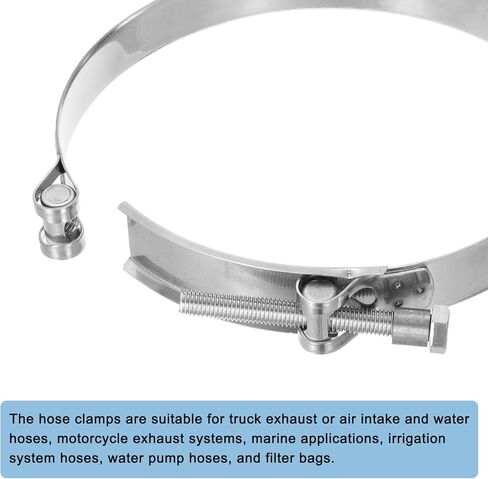 مشابك خرطوم uxcell 2pcs t-bolt ، 149-161 مم/5.87 "-6.34". in Saudi Arabia