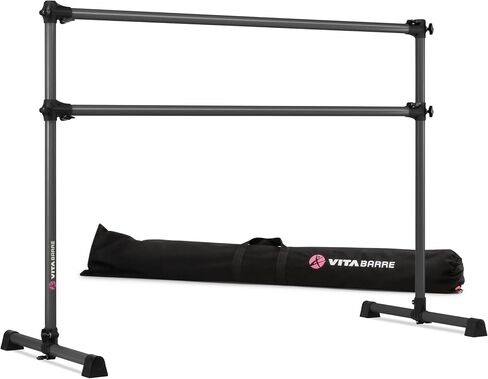 Vita Barre Portable Alepestanding Double Barre ، Prodigy ، مع Carry Bag | ارتفاع قابل للتعديل ، الولايات المتحدة الأمريكية المصنوعة ، معدات التمرين في المنزل أو الصالة الرياضية للأطفال والكبار | الرقص ، اللياقة ، بيلاتيس in Saudi Arabia
