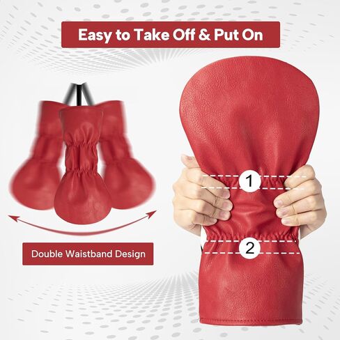 يغطي نادي الجولف غلاف السائق المضحك Fariway Wood Headcover Hybrid Head Cover Cover Leather Leather Golf Cover Leather Reep in Kuwait