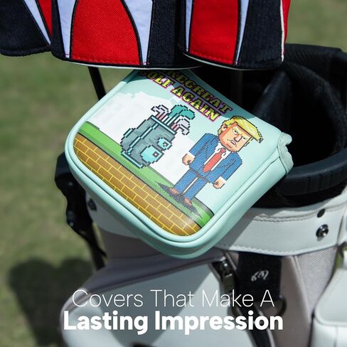 Golf Club Covers Funny Driver Cover Fariway Wood Headcover Hybrid Head Cover Leather Golf Headcovers for Protect Most Brand in Saudi Arabia
