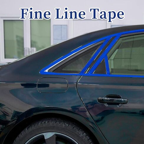 4 Rolls Fine Line Tape ، أشرطة Pinstripe Finleline متعددة الحجم ، 2 لفة 1/4 في × 36 YD و 2 ROLL 1/8 في أشرطة تقنيع Fineline × 36 YD ، شريط pinstripe مرن لفن طلاء السيارات DIY ، الأزرق in Saudi Arabia