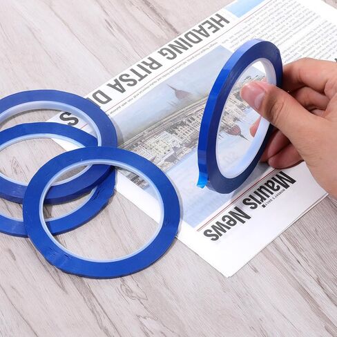 4 Rolls Fine Line Tape ، أشرطة Pinstripe Finleline متعددة الحجم ، 2 لفة 1/4 في × 36 YD و 2 ROLL 1/8 في أشرطة تقنيع Fineline × 36 YD ، شريط pinstripe مرن لفن طلاء السيارات DIY ، الأزرق in Saudi Arabia