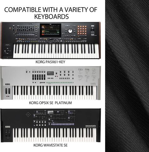 61 keys piano keyboard dust cover, compatible with KORG Pa5X 61key, Pa300, Pa600, Pa700, Pa1000 Deluxe Chinlon Dustproof & Anti-scratch, Silky Feel & Tailored Design in Saudi Arabia