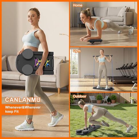 مجلس بيلاتيس ، مجموعات مصلحة بيلاتيس ، لوحة بيلاتيس البطن متعددة الوظائف لمعدات التمرين المنزلي ، ومدرب إدراك لوحة AB القابلة للطي المحمولة ، ومجلس مصلح بيلاتيس للنساء in Kuwait