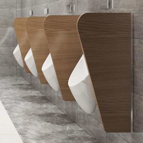 Brown Urinal Partition Screen - Waterproof Divider for Adult Restrooms Ideal for Hotels Schools Malls & Public Spaces - 1 Piece Urinal Baffle Effective Odor Control in Saudi Arabia