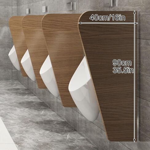 Brown Urinal Partition Screen - Waterproof Divider for Adult Restrooms Ideal for Hotels Schools Malls & Public Spaces - 1 Piece Urinal Baffle Effective Odor Control in Saudi Arabia