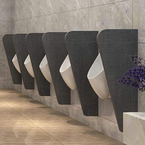 Brown Urinal Partition Screen - Waterproof Divider for Adult Restrooms Ideal for Hotels Schools Malls & Public Spaces - 1 Piece Urinal Baffle Effective Odor Control in Saudi Arabia