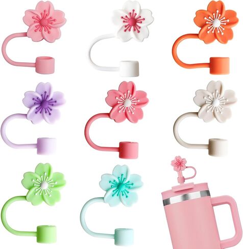 تغطي القش غطاء مناسب لكأس ستانلي ، قبعات سليكون قش سليكون 8pcs متوافقة مع stanley 30 و 40 أوقية من البهلوان ، أغطية قش شرب 10 مم مناسبة لإكسسوارات كوب ستانلي in Kuwait