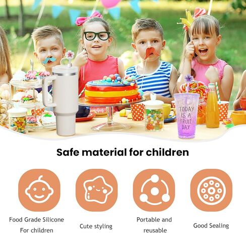 تغطي القش غطاء مناسب لكأس ستانلي ، قبعات سليكون قش سليكون 8pcs متوافقة مع stanley 30 و 40 أوقية من البهلوان ، أغطية قش شرب 10 مم مناسبة لإكسسوارات كوب ستانلي in Kuwait